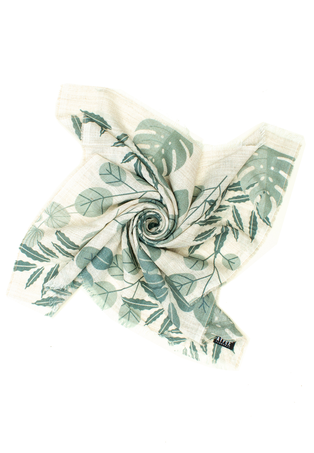 SQUARE STAMPA PALME , 80%PC 5%VI 10%WO 5%WP, MADE IN ITALY           